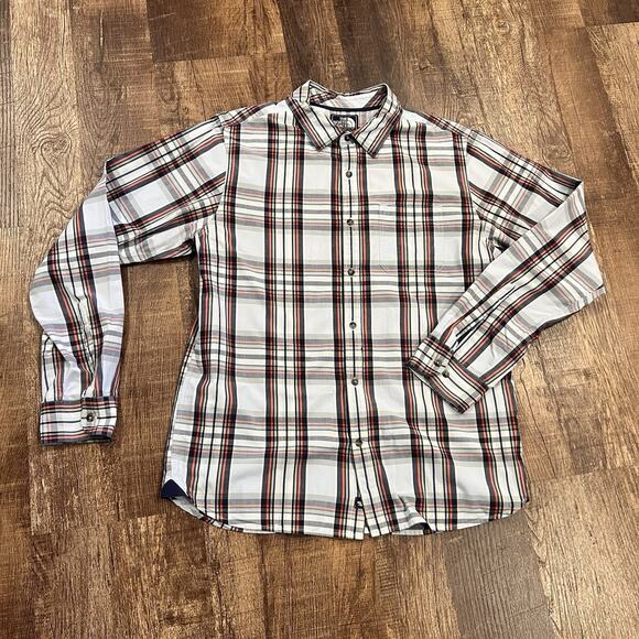 The North Face Button Up Shirt Long Sleeve Plaid Men's Large - Picture 1 of 9